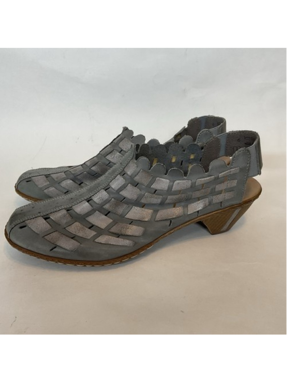 Rieker Sina Soft Weaven Leather Slingback Comfort Shoes Women 41/US9.5 Vietnam
